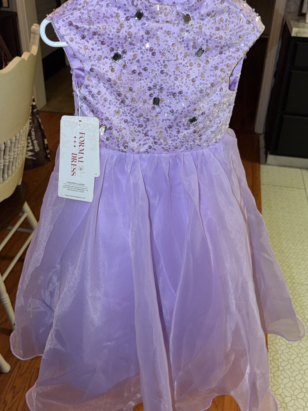 Formal Dress for Kids - Lavender Sequin Pageant Dress